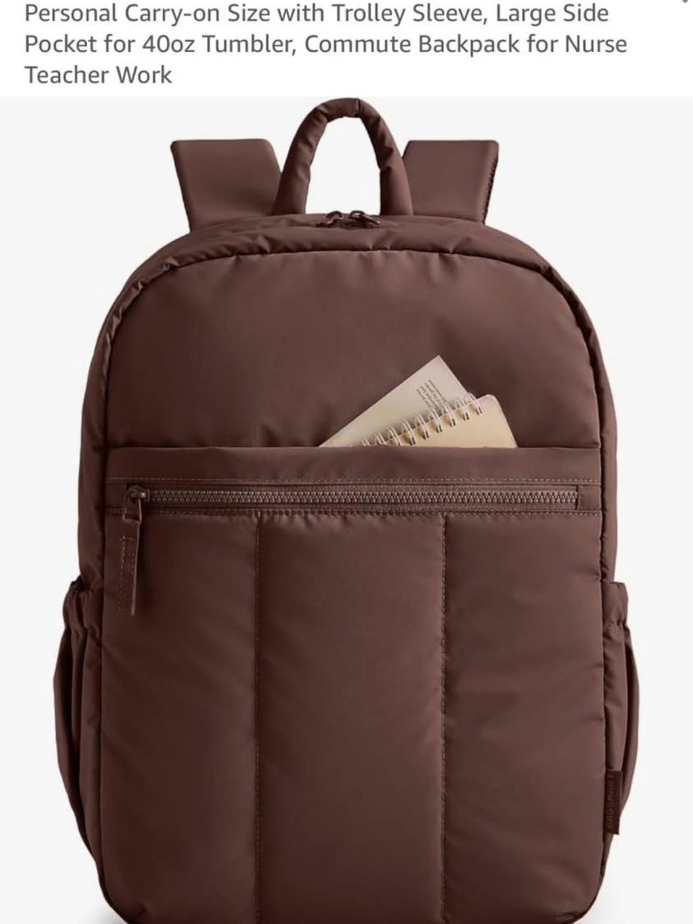 Padded Brown Backpack — Everyday Commuter Pack